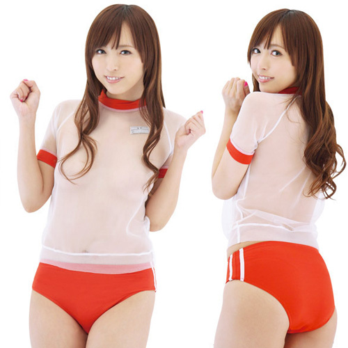 妄想のシースルー体操着 赤