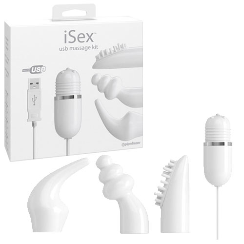 3種類のアタッチメントで簡単に刺激を変化　iSex USBローターキット