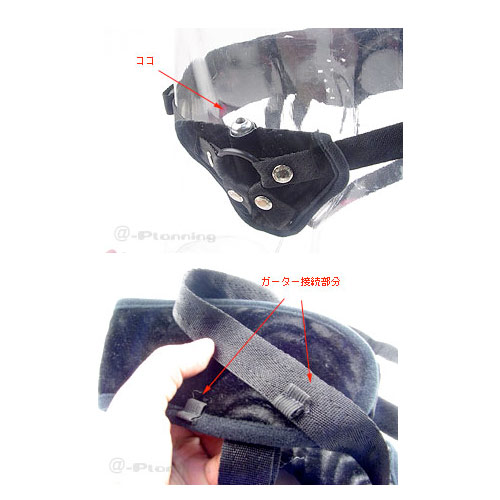 コルセットタイプでしっかり固定できるペニバン　コルセットハーネス（バイブレーティング）画像3