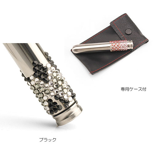 スワロフスキーでデコレートしたスティック　ジュエルドメタルバイブ　Ｌ画像4