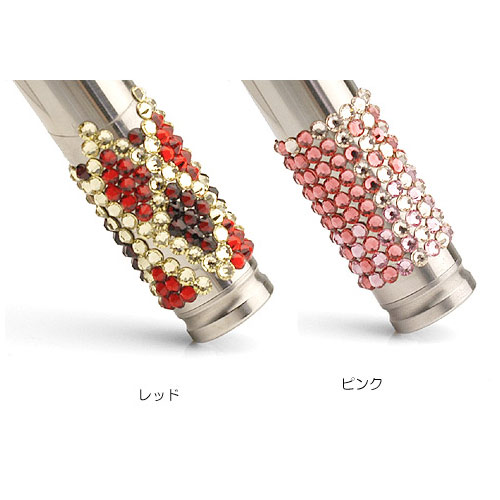 スワロフスキーでデコレートしたスティック　ジュエルドメタルバイブ　Ｌ画像2
