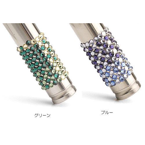 スワロフスキーでデコレートしたスティック　ジュエルドメタルバイブ　Ｌ画像3