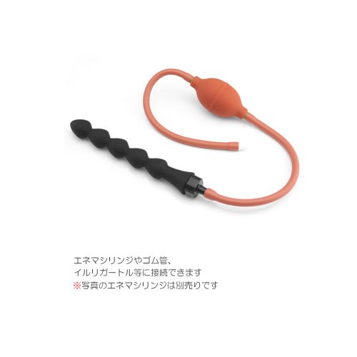 5連のクビレがスゴいシャワー接続アタッチメント　シリコンビーズエネマノズル画像3