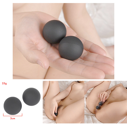 ラクラク膣トレできるシンプルボール　ベルベットブラックボール画像2