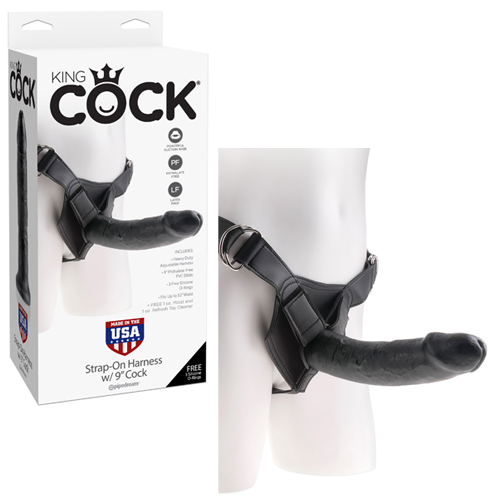 King Cock Strap-on Harness Cock キングコックブラック (ディルド付き) 