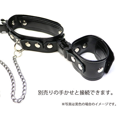 カチッと拘束 合体首輪 レッド画像2