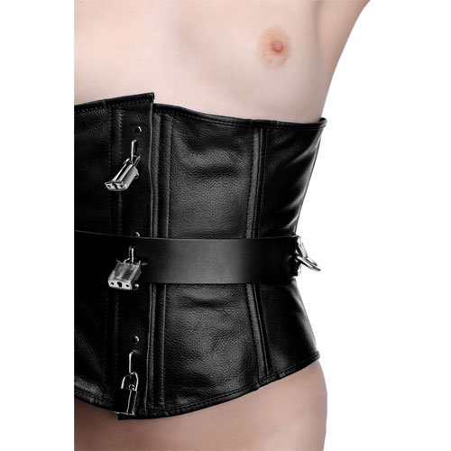 Strict Leather Locking Corset レザーロックコルセット画像3