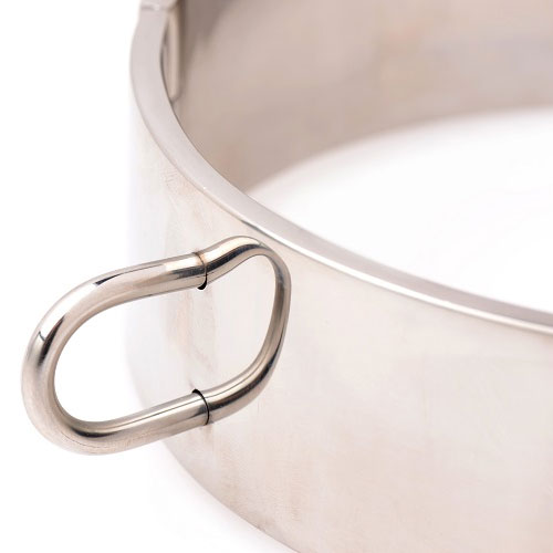 オールスチール製の首枷　Stainless Steel Locking Bondage Collar画像6