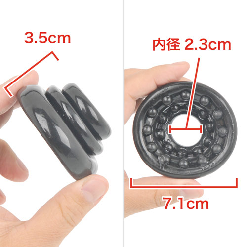 バネのように圧迫する蛇腹の締め付けが効果を発揮するコックリング　ペニマグマ画像2