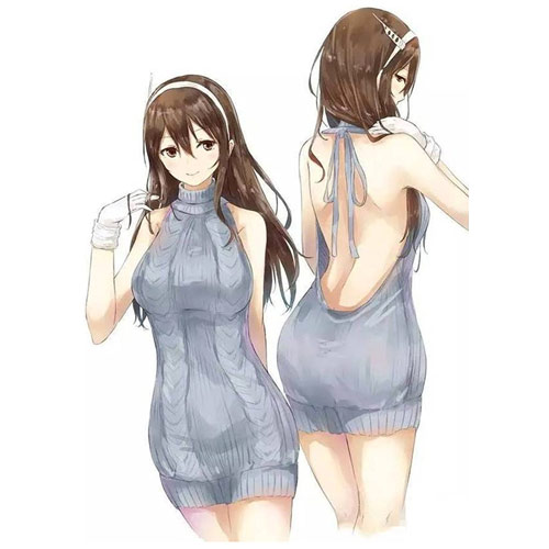 童貞を●すセーター　背中開き バックレス ニット画像7