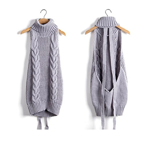 童貞を●すセーター　背中開き バックレス ニット画像5