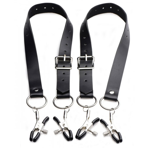 4点式クランプ仕様のラビアスプレッダー Spread Labia Spreader Straps with Clamps