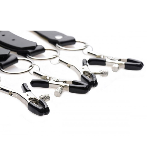 4点式クランプ仕様のラビアスプレッダー Spread Labia Spreader Straps with Clamps画像3