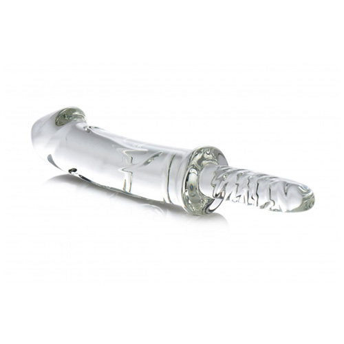 グリップ付きのガラスディルド　Battle Rammer Phallic Glass Thruster画像2