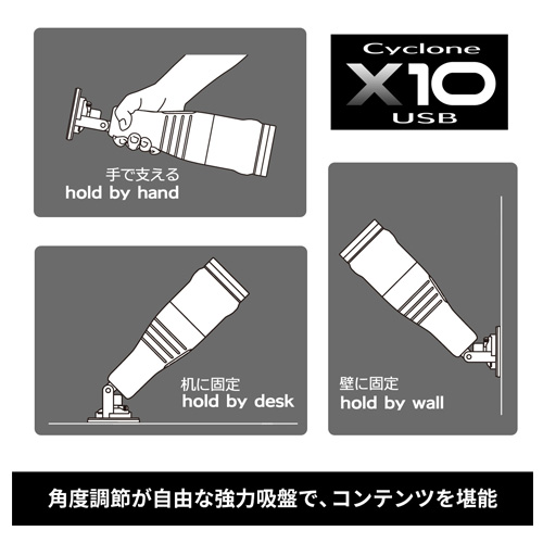 サイクロンX10 USB 本体画像5