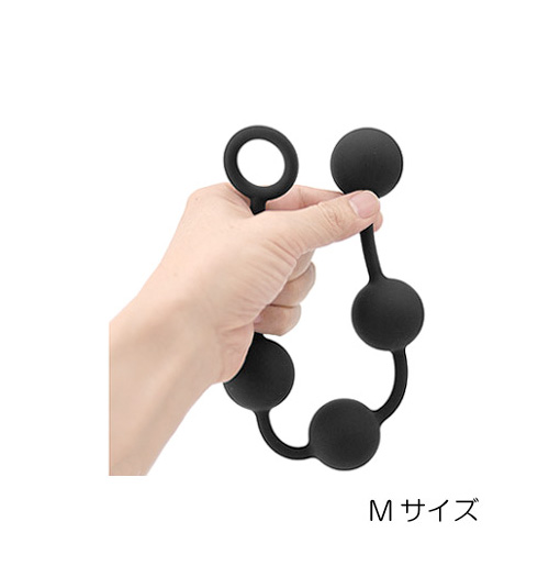 オーバルシリコンアナルビーズ Ｍサイズ
