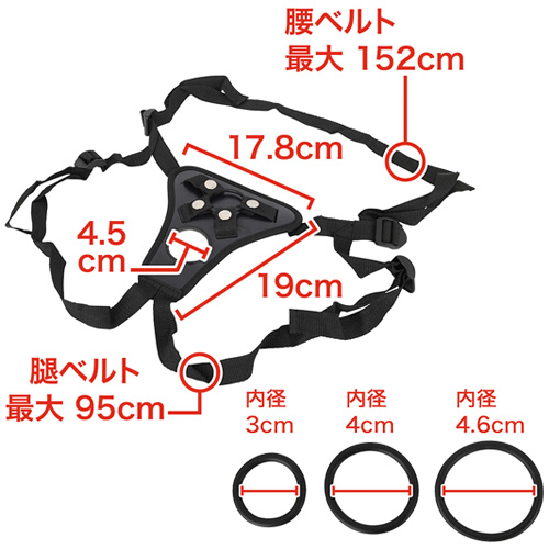 ラヴァーズ シークレットメイル デラックスストラップオンハーネス画像2