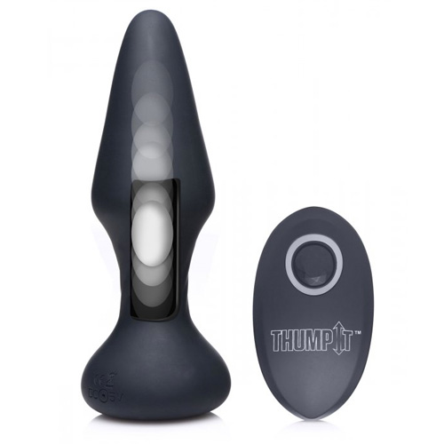 突かれる感じがクセになる電動アナルプラグ  7X Slim Thumping Silicone Anal Plug画像2