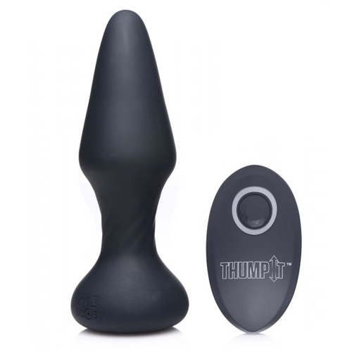 突かれる感じがクセになる電動アナルプラグ  7X Slim Thumping Silicone Anal Plug画像3