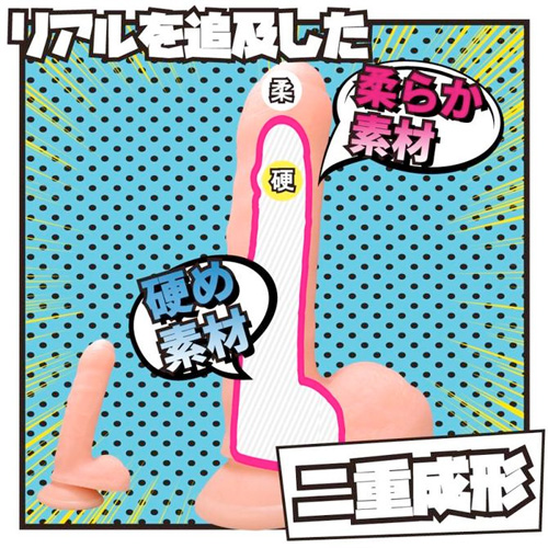 芯が入った2重構造のリアル感触ディルド ロビンザディルド S M L画像2