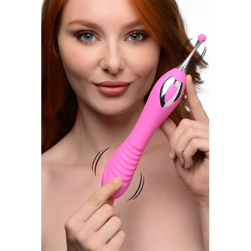 両端で異なる刺激を楽しめるバイブ Power Zinger Dual-Ended Silicone Vibrator画像7
