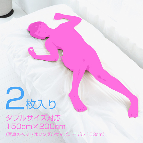 使い捨て不織布防水ベッドシーツ 150cm×200cm 2枚入り画像2