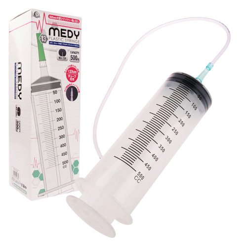 MEDY メディ no13 チューブ付きプラスチックシリンジ500ml