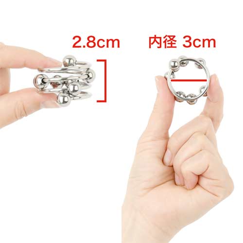 フェティッシュウルトラ メタルリング スパイラル8ボール 28〜42mm 5サイズ画像3