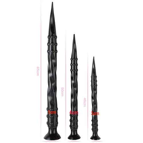 全長65cm太さ5cmのアナルディルド ポインテッドロングアナルプラグ L画像5