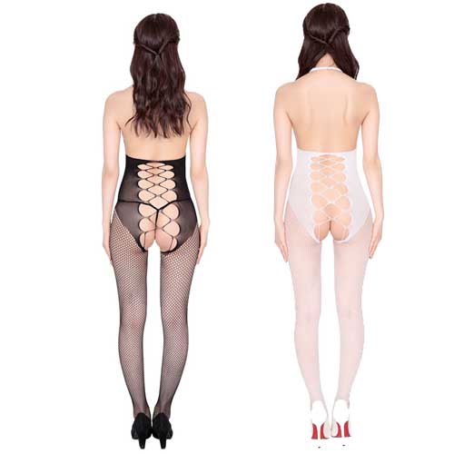 ビューティーパターンsexyボディストッキング ブラック ホワイト画像4