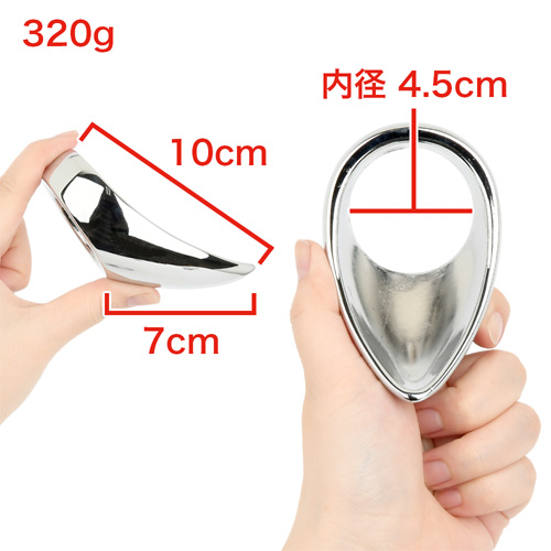 ヘヴィメタル ティアドロップ コックリング 40mm 45mm 50mm画像3