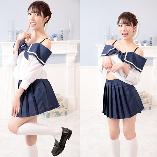 新学期からルーズショルダーセーラー服画像3