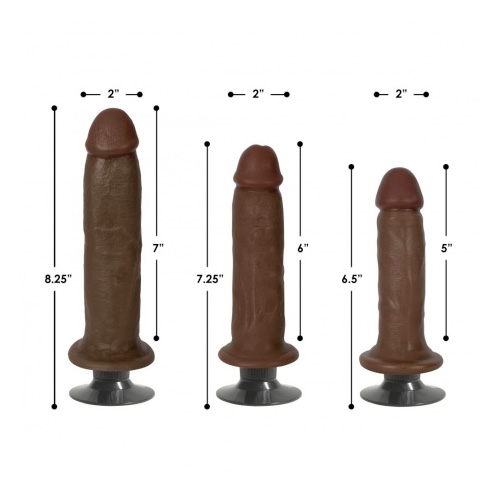 ジョックダークバイブレーションディルド 6inch 7inch 8inch画像5