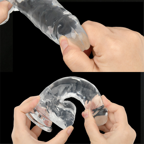 にゅーぷにっとりある純クリアディルド 12cm 14cm ストレート画像5