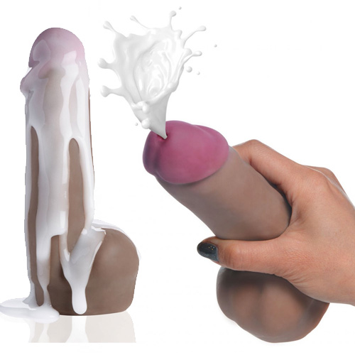 タマプッシュで射精 Dual Density Squirting Dildo 射精ディルド 