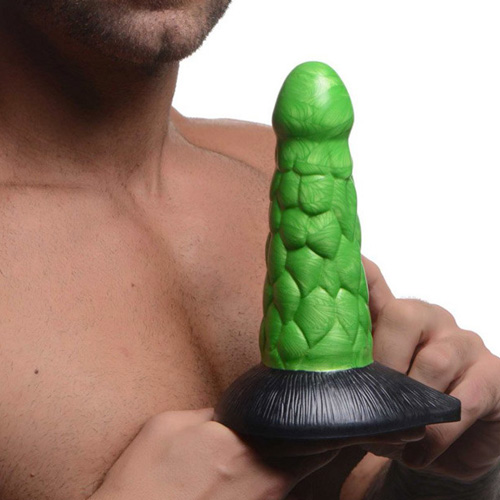 Radioactive Scaly Reptile Thick Silicone Dildo画像6