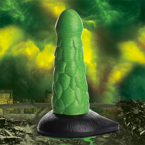 Radioactive Scaly Reptile Thick Silicone Dildo画像4