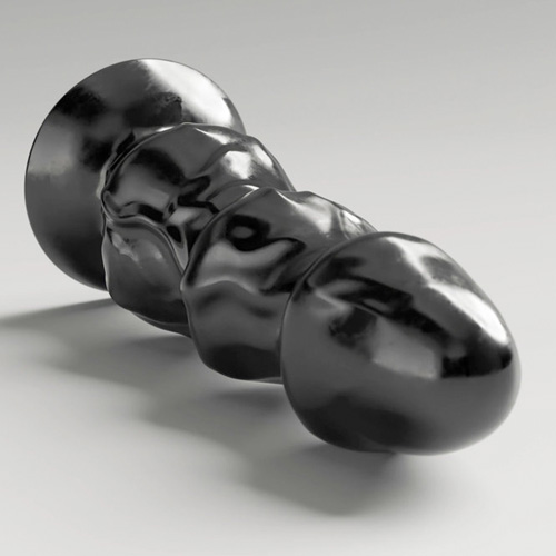 All Black Steroid Anal Dildo Shuttlecock 25.5×7.3cm画像5