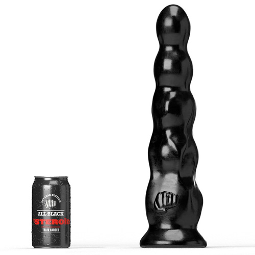 All Black Steroid Anal Dildo The Javelin 40.5×7.6cm画像2