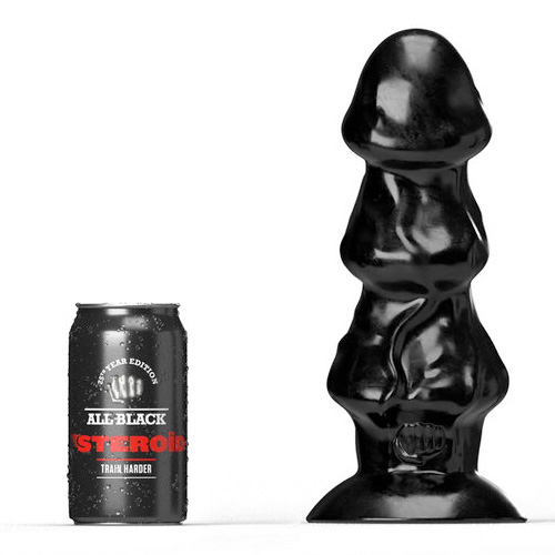 All Black Steroid Anal Dildo Shuttlecock 25.5×7.3cm画像3