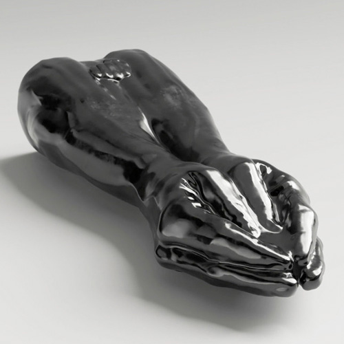 All Black Steroid Fisting Dildo Diver 36×9.9cm画像4
