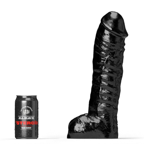 All Black Steroid Anal Dildo Gym Buddy 35×8cm画像2