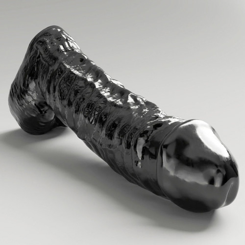 All Black Steroid Anal Dildo Gym Buddy 35×8cm画像4