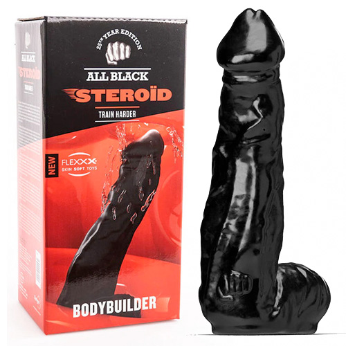 All Black Steroid Anal Dildo Bodybuilder 33×7cm