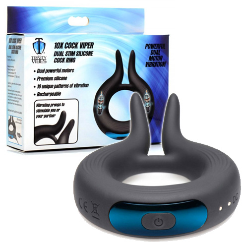 10X Cock Viper Dual Stim Silicone Cock Ring