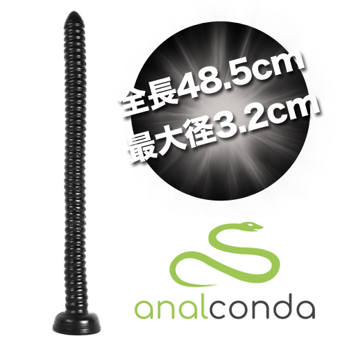 長さ48.5cm太さ3.2cm繊細なリブが入ったロングディルド SAVANA