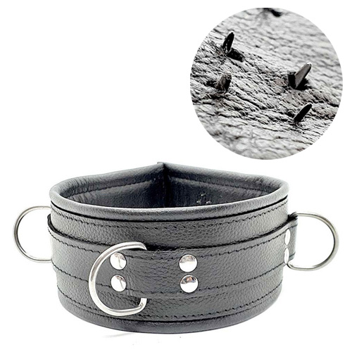 Leather Vampire Collar With Spikes