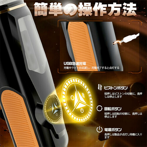 爆転昇天 5種ピストン×回転 電動オナホール画像3
