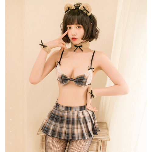 カフェラテカラーの可愛すぎスクール制服画像6
