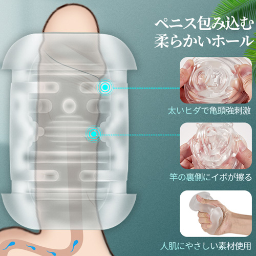 暴走ピストン×振動 ドライヤーデザイン 貫通式 手持ち型 静音 電動オナホール画像6